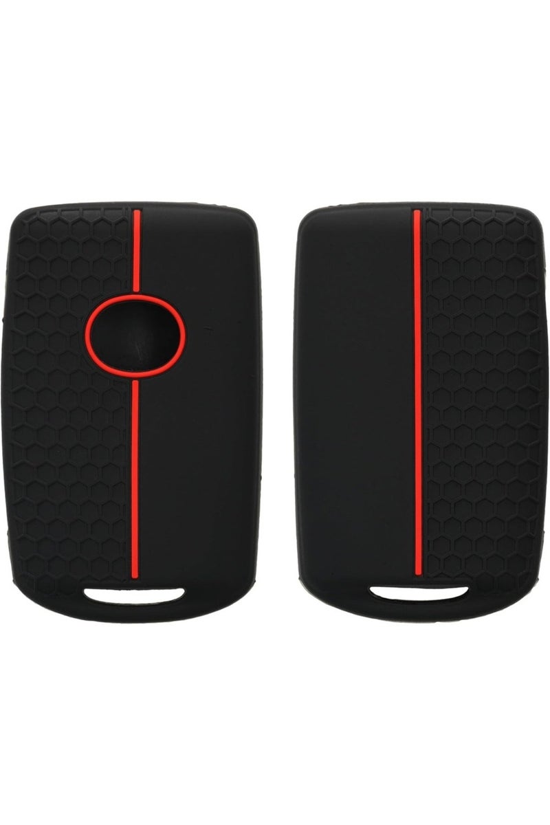حامل مفاتيح سيليكون أسود قطعة واحدة (بدون زر) لغطاء مفاتيح السيارة، مناسب لسيارات مازدا 3، 6، CX30، MX30، CX9، X9، CX5