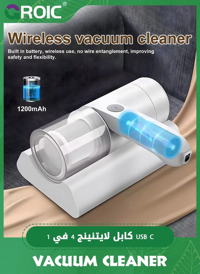 GROIC Home Mattress Vacuum Cleaner Cordless Mite Remover Handheld Vacuum Cleaner for Cleaning Bed Pillows Clothes Sofa Save Energy  - Image 3