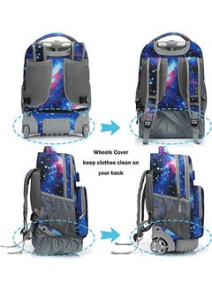 Generic Rolling Backpacks Kids' Luggage Wheeled Bags Kids Trolley School Bags  Printed Durable Bookbag  - Image 5