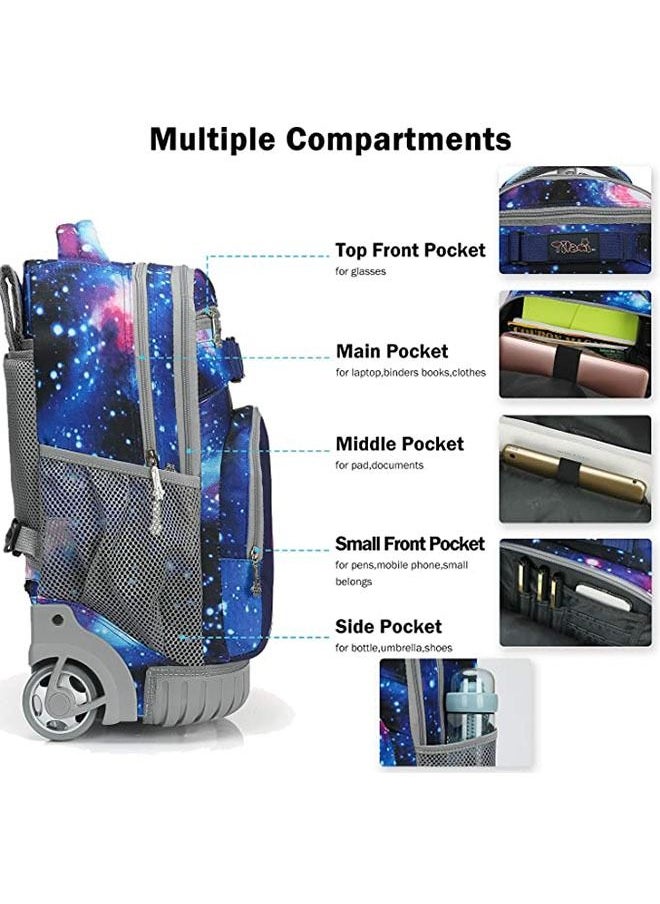 Generic Rolling Backpacks Kids' Luggage Wheeled Bags Kids Trolley School Bags  Printed Durable Bookbag  - Image 4