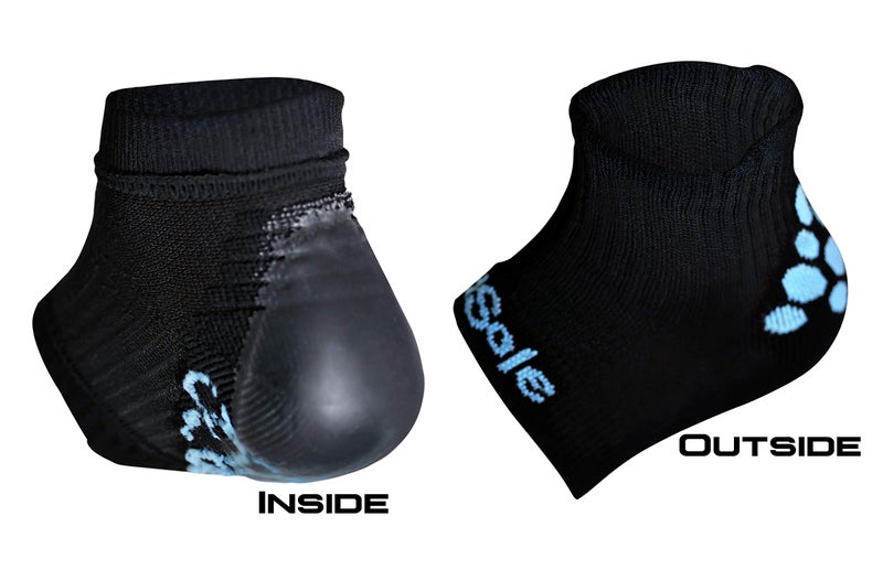 KidSole RX Gel Sports Sock for Kids with Heel Sensitivity from Severs Disease, Plantar Fasciitis (Kid's 2-7, Black) - Image 3