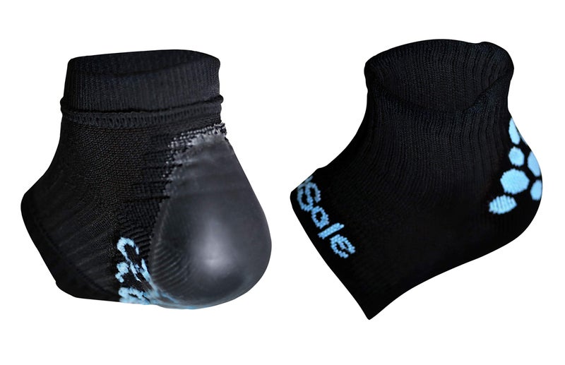 KidSole RX Gel Sports Sock for Kids with Heel Sensitivity from Severs Disease, Plantar Fasciitis (Kid's 2-7, Black) - Image 1