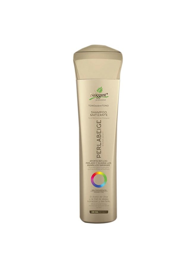 Naissant Perla Beige Hair Purple Shampoo | Eliminates Brassiness | Neutralizes Yellow & Orange Tones | Paraben, Ammonia & Sulfate Free | Pro-Vitamin B5, Olive Oil & Honey (Perla Beige) 10.1 Fl Oz  - Image 1