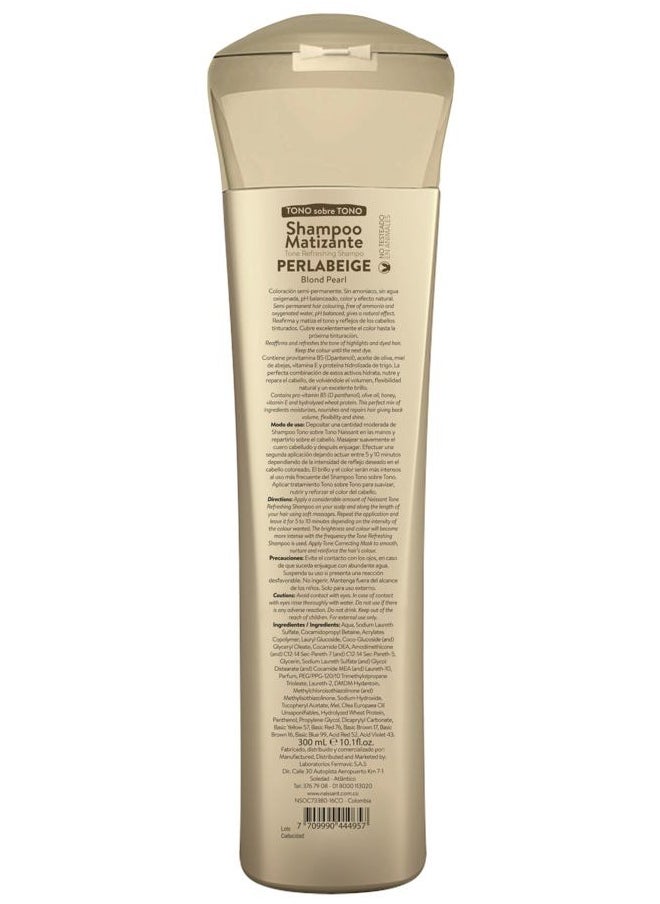 Naissant Perla Beige Hair Purple Shampoo | Eliminates Brassiness | Neutralizes Yellow & Orange Tones | Paraben, Ammonia & Sulfate Free | Pro-Vitamin B5, Olive Oil & Honey (Perla Beige) 10.1 Fl Oz  - Image 2