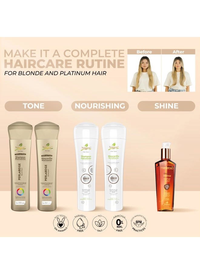 Naissant Perla Beige Hair Purple Shampoo | Eliminates Brassiness | Neutralizes Yellow & Orange Tones | Paraben, Ammonia & Sulfate Free | Pro-Vitamin B5, Olive Oil & Honey (Perla Beige) 10.1 Fl Oz  - Image 5