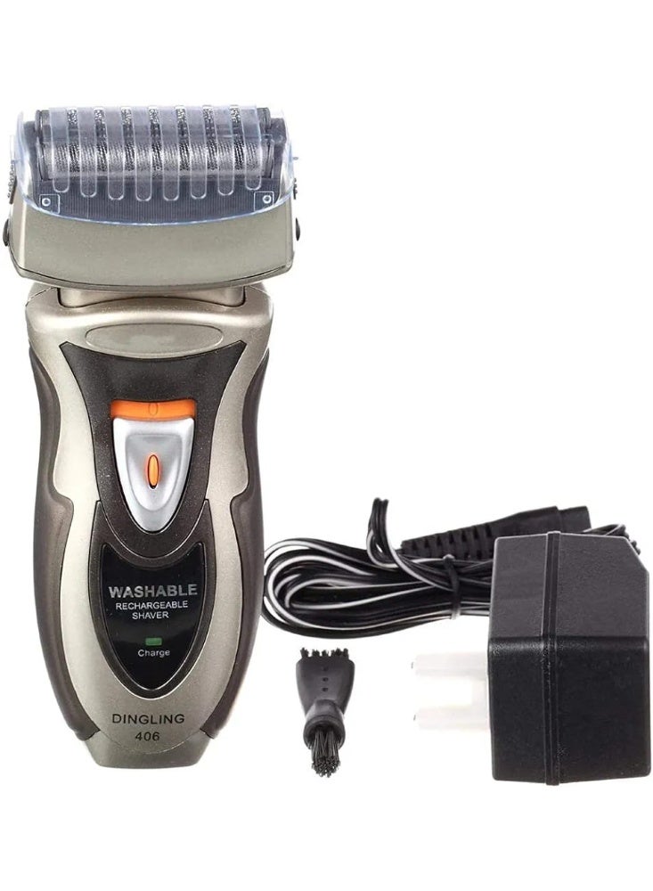 DINGLING RSCW 406 Rechargeable Electric Shaver with Double Blade Foil Head | Comfortable Grip. - Image 1