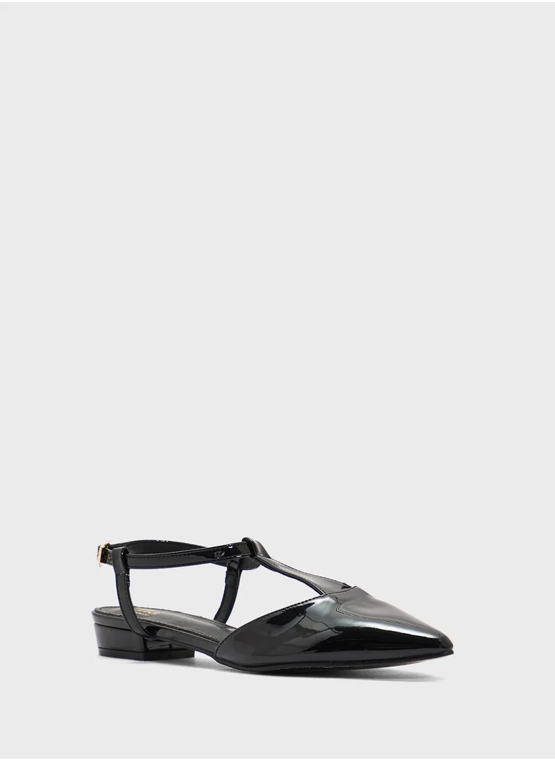 ELLA T-Bar Ballerina Pointed Flat