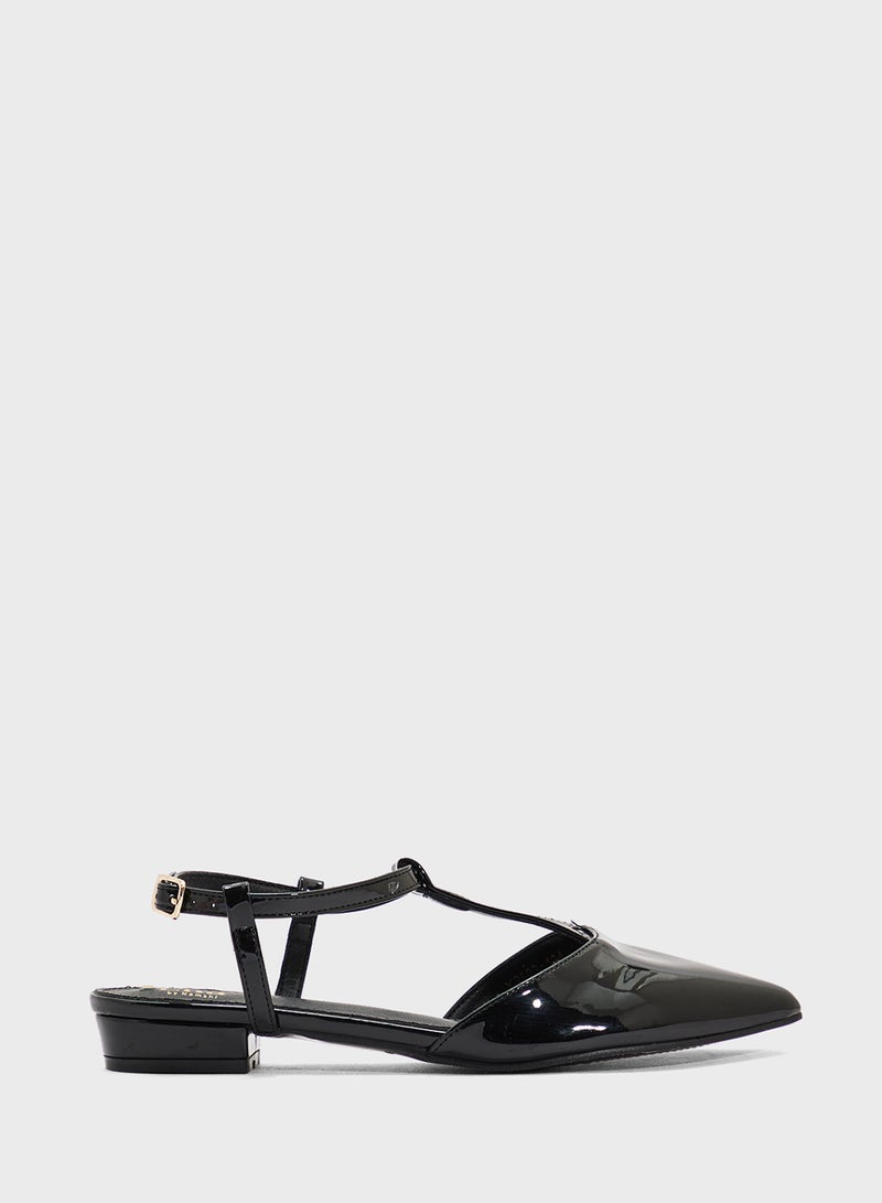 ELLA T-Bar Ballerina Pointed Flat  - Image 1