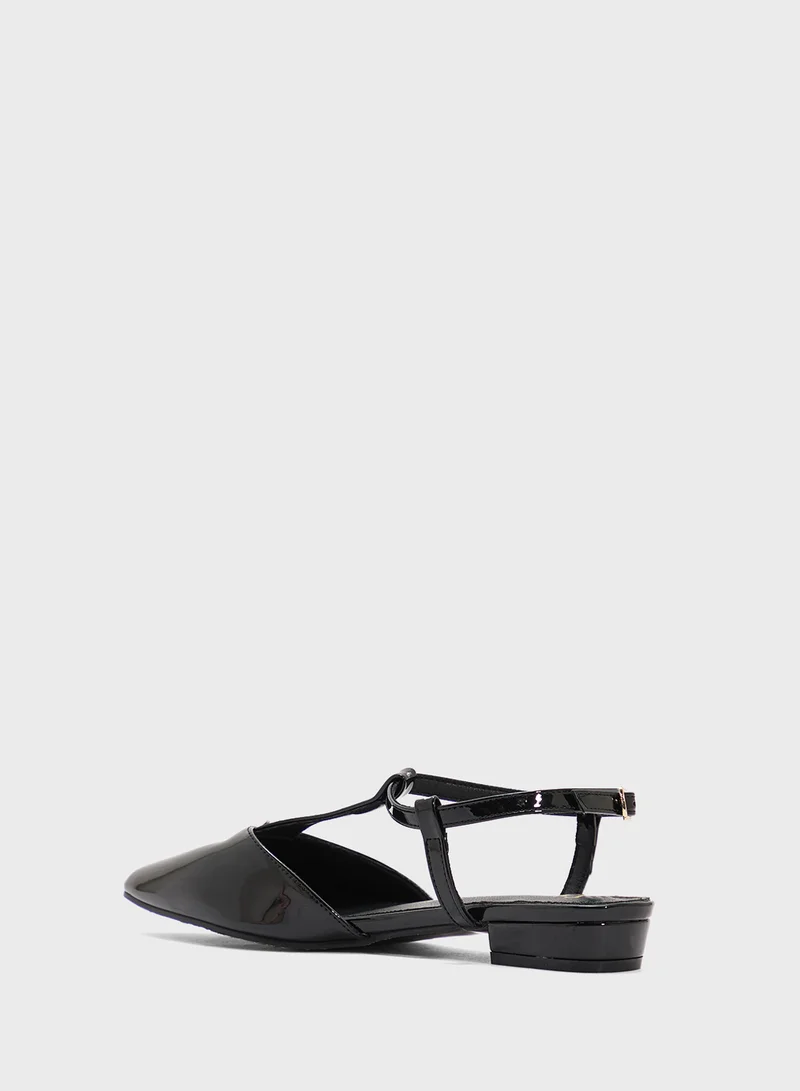 ELLA T-Bar Ballerina Pointed Flat