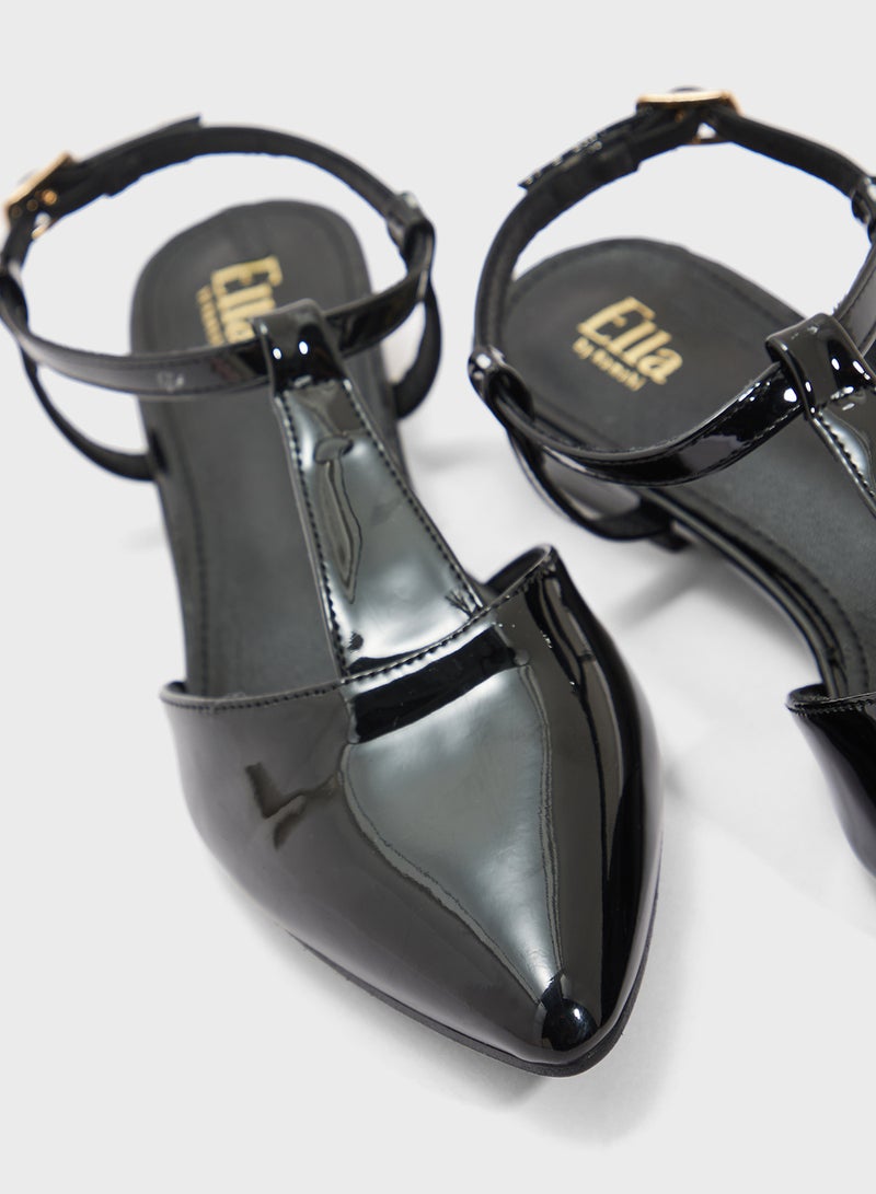 ELLA T-Bar Ballerina Pointed Flat  - Image 4