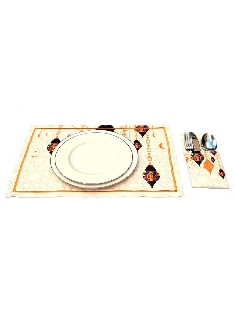 Alwan Ramadan Set of 6 Place Mats and 6 Cutlery Holders - Image 2