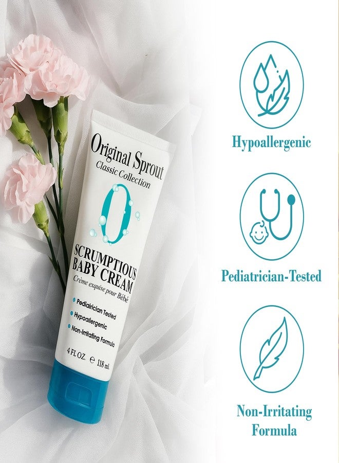 Original Sprout Scrumptious Baby Cream, Gentle Moisturizing Cream for Dry, Sensitive Skin & Diaper Rash, Non-Greasy Baby Lotion with Zinc Oxide & Calendula for Face & Body, 4 fl oz - Image 5