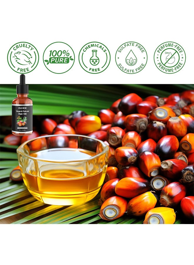 OUHOE Batana Oil For Hair Growth, Batana Oil Organic For Healthy Hair, 100% Natural Batana Oil Organic For Healthy Hair For Men And Women, Enhances Hair And Skin Radiance, Reduces Hair Loss, 60ML - Image 4