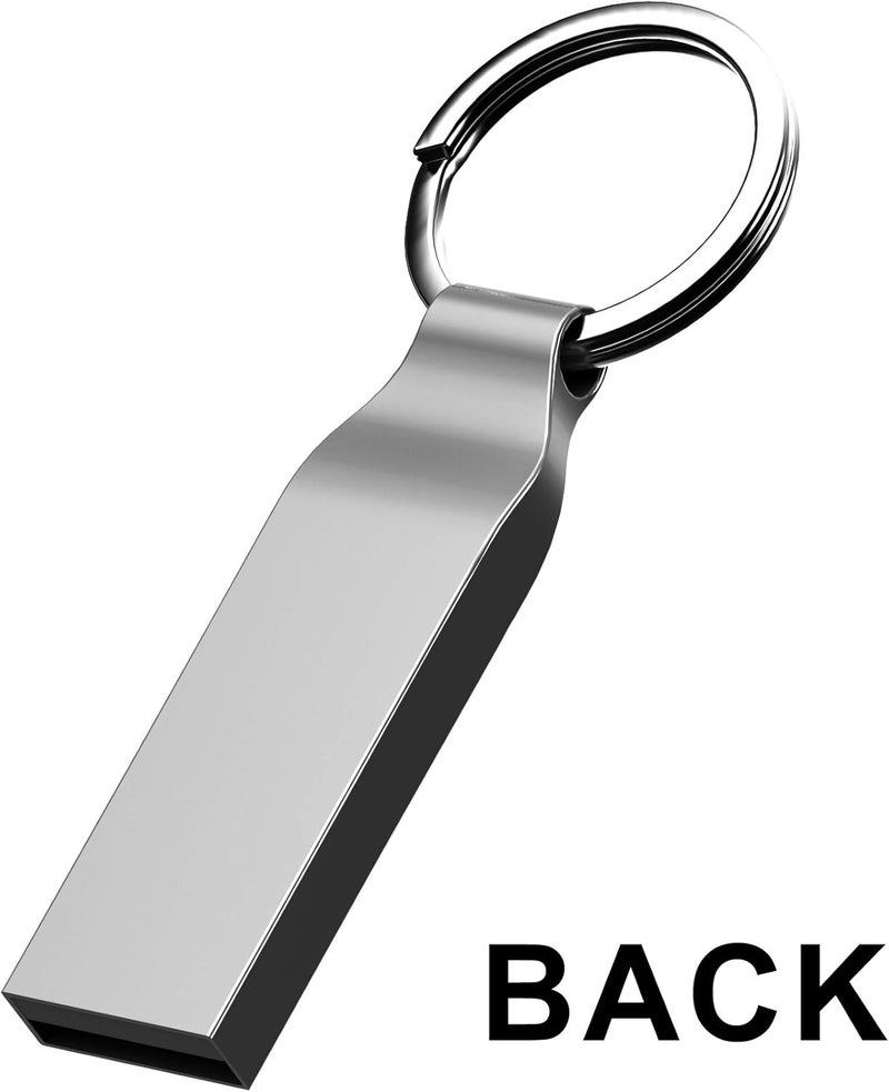 محرك أقراص فلاش MOSDART مقاوم للماء بسعة 16GB USB2.0، بتنسيق FAT32، عصا ذاكرة معدنية مع سلسلة مفاتيح، للنسخ الاحتياطي للنظام وتخزين البيانات، فضي (عبوة من 10 قطع)