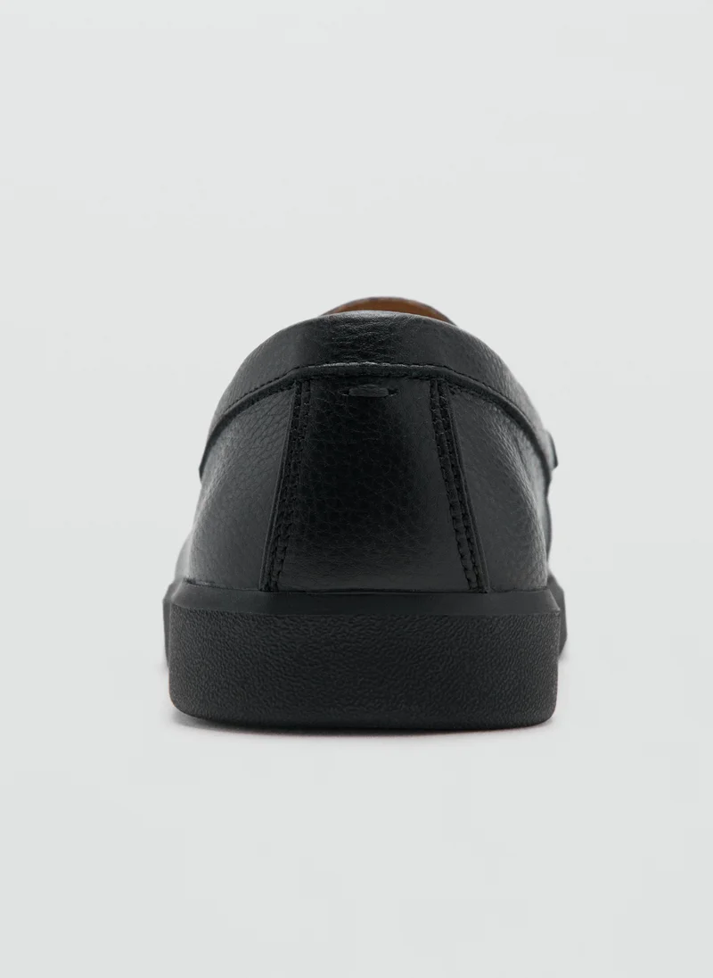 مانجو مان Leather Penny Loafers