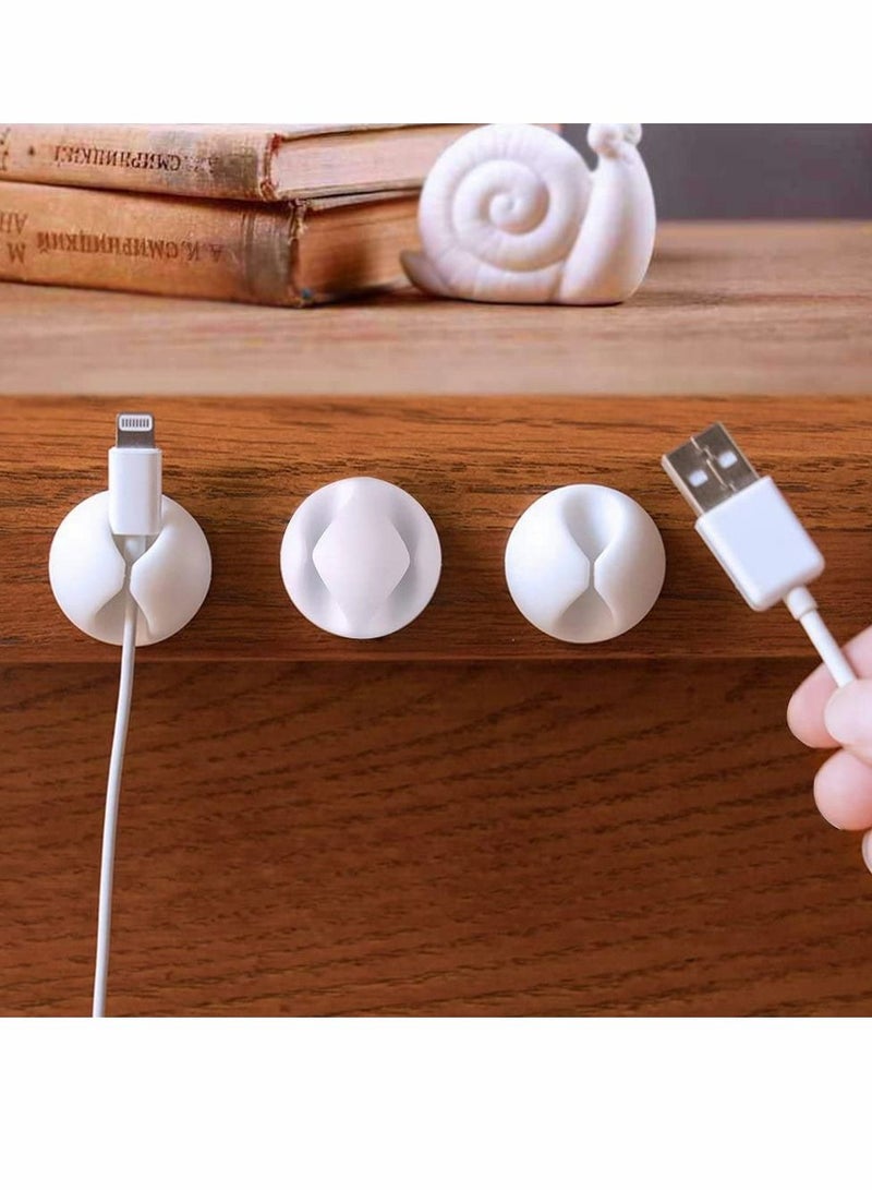 Y&D Long Lasting Cable Tidy Clips Management System Desktop Cord Holder Hider Charging Drop Organizer for TV PC Laptop Home Office and - Image 5