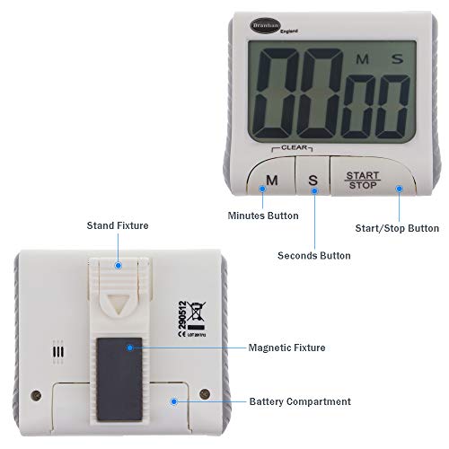 Brannan Digital Kitchen Timer for Cooking and Baking with Large Led Countdown Timer Numbers with Alarm and Magnet - Image 2