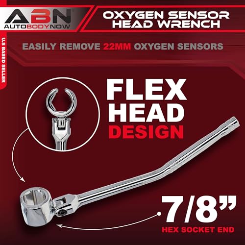 ABN 7/8in 22mm Flexible Head Oxygen Sensor Head Wrench, Forged Steel Heavy Duty - Image 2