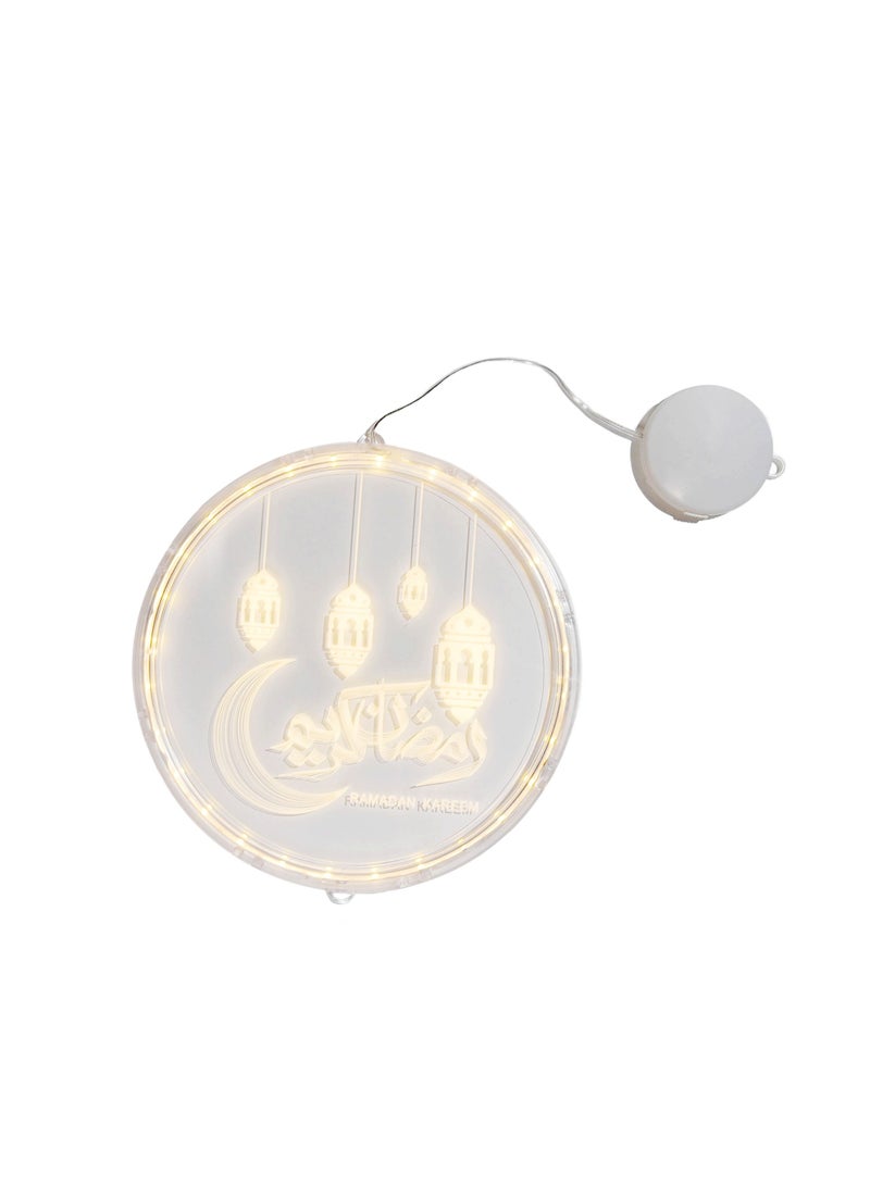 HilalFul Ramadan Kareem Hanging Circle | Suitable for Living Room, Bedroom and Outdoor | Perfect Festive Gift for Home Decoration in Ramadan, Eid, Birthdays, Weddings, Housewarming | Battery Operated - Image 2