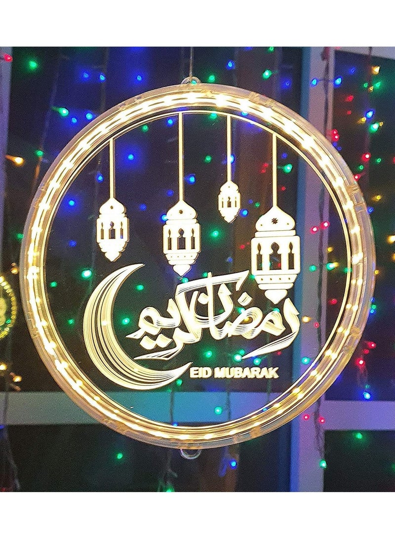 HilalFul Ramadan Kareem Hanging Circle | Suitable for Living Room, Bedroom and Outdoor | Perfect Festive Gift for Home Decoration in Ramadan, Eid, Birthdays, Weddings, Housewarming | Battery Operated - Image 5