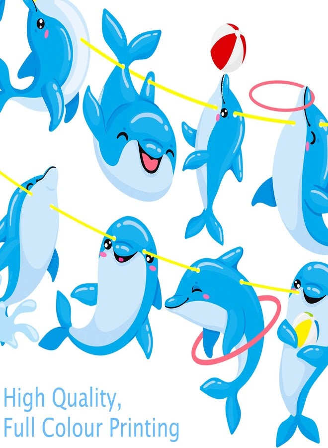 umoni Dolphin Party Decorations Supplies Dolphin Birthday Banner Decorations Dolphin Birthday Supplies Blue Dolphin Party Garland Decorations for Ocean Theme Party Baby Shower Supplies - Image 5