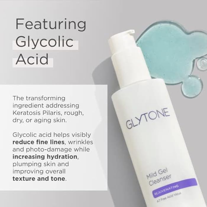 Glytone Mild Gel Exfoliating Cleanser, Pure Glycolic Acid Face Wash for Moisturizing & Rejuvenating Skin, Vegan & Fragrance-Free Face Exfoliator Scrub for All Skin Types, 13.5 fl. Oz. - Image 3