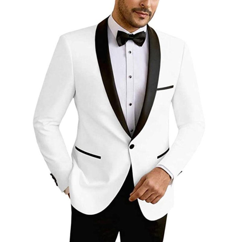 New Men'S Single Button Suit Wedding Banquet Groom'S Best Man Suit Jacket Slim-Fit Korean Style Dress - Image 2