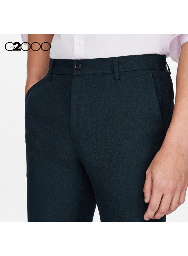 G2000 بنطلون رسمي ناعم ومريح مضاد للكهرباء الساكنة بنفس أسلوب الربيع والخريف لون أزرق نيلي مقاس 29 - Image 4
