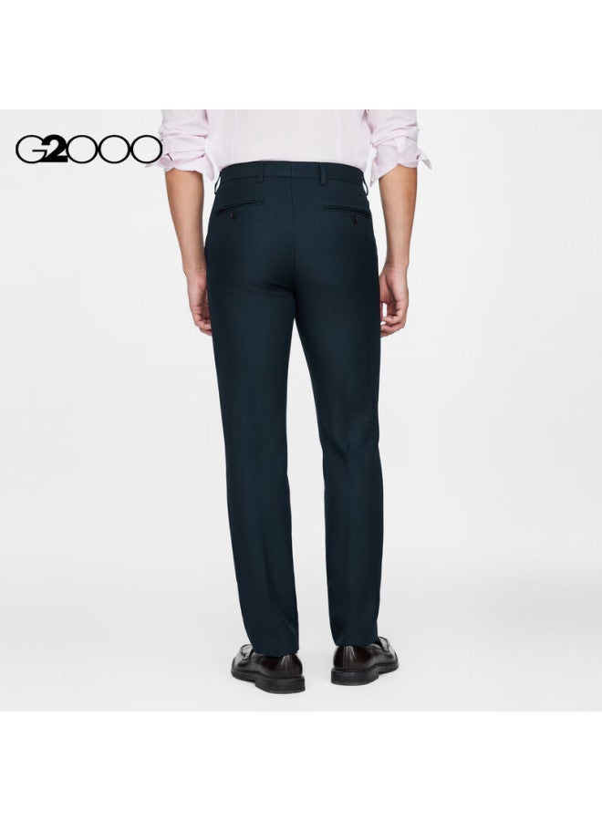 G2000 بنطلون رسمي ناعم ومريح مضاد للكهرباء الساكنة بنفس أسلوب الربيع والخريف لون أزرق نيلي مقاس 29 - Image 2