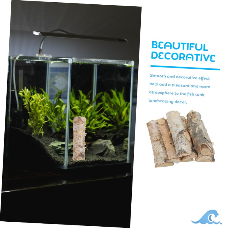 Natural Wood Log Sticks For DIY Fish Tank Decoration Crafts And Wedding Photo Props 8Pcs - Image 3