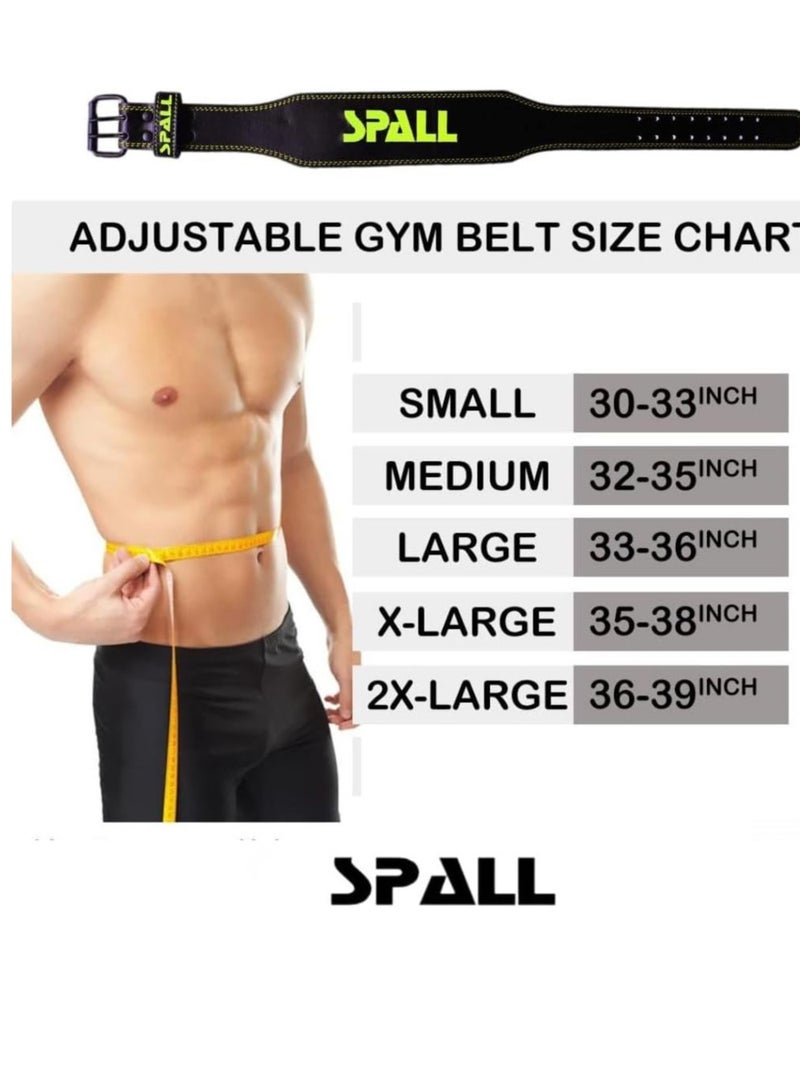 Spall Weight Lifting Leather Belt Adjustable 6 Inch Home Body Waist Strength Training Squat Gym Excercise Workout Fitness Weight Lifting Equipment  - Image 5