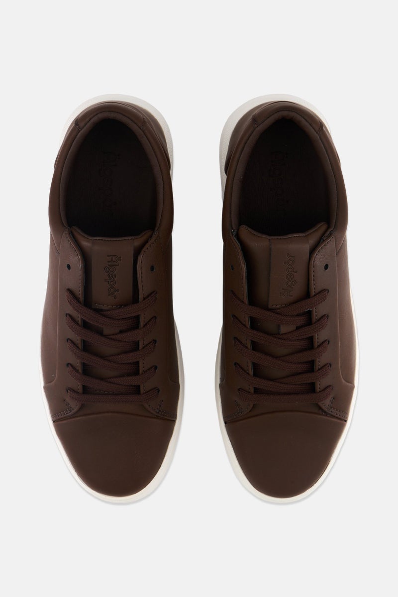 Algspar Men Lace Up Shoes, Dark Brown  - Image 4