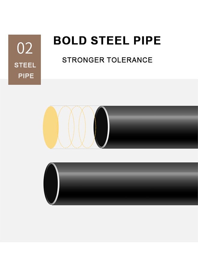 بلومنغ تايم منظم ملابس ورف معدني مطلي أسود 110 * 33 * 150 سم - Image 4