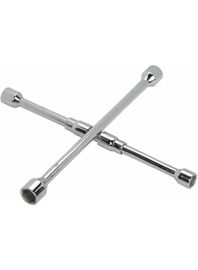 16-Inch Carbon Steel Wheel Cross Wrench – Durable Tire Lug Nut Wrench for Easy Tire Removal
