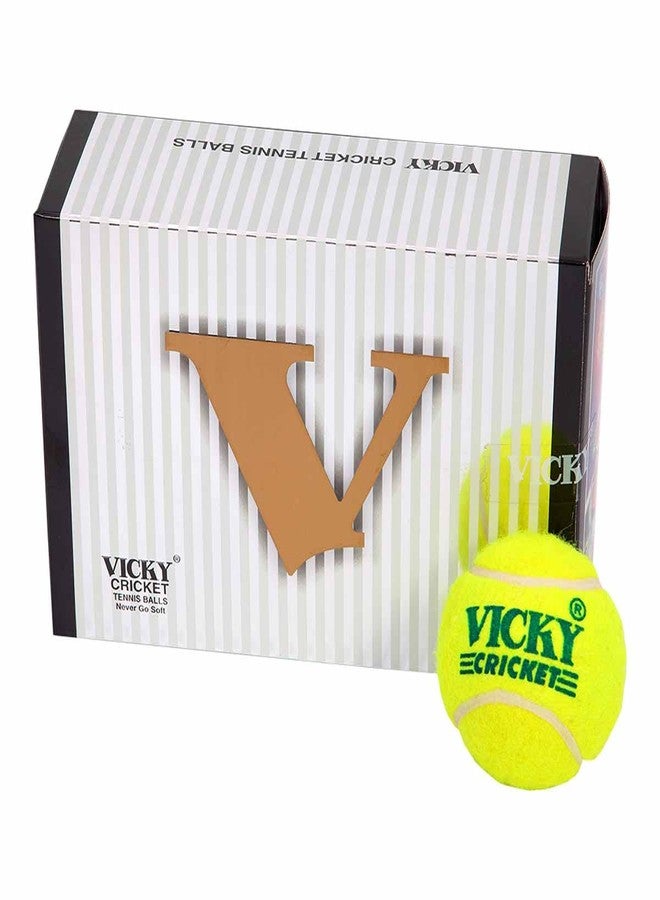 Vicky Rubber Tennis Cricket Ball, (Yellow) Standard size pack of 6 - Image 5