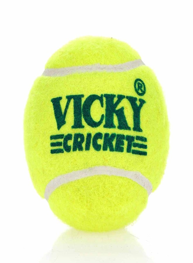 Vicky Rubber Tennis Cricket Ball, (Yellow) Standard size pack of 6 - Image 2