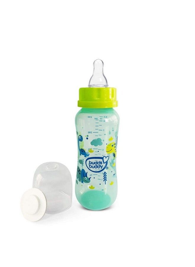 BuddsBuddy Elegant 3 In 1 Bottle (Feeding Bottle+Sipper+Cereal Feeder) 250 Ml (Green)  - Image 1