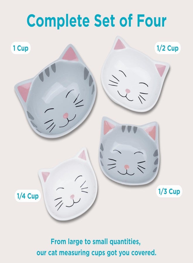 Goodscious Cat Measuring Cups Set - Novelty Cat Kitchen Accessories & Baking Gifts - Unique Measuring Cups for Stackable & Cute Baking Supplies - Durable, Fun and Decorative Kitty Cup for Cooking (Set of 4) - Image 2