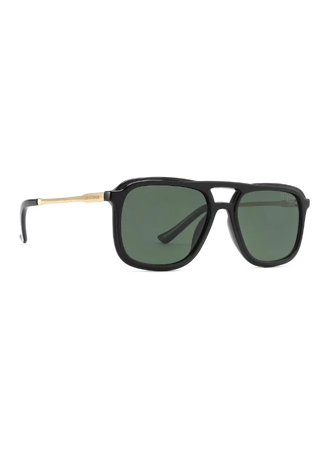 Lee Cooper Polarized Sunglasses Black Frame G15 Mirror Lens 55mm  - LC1023C02