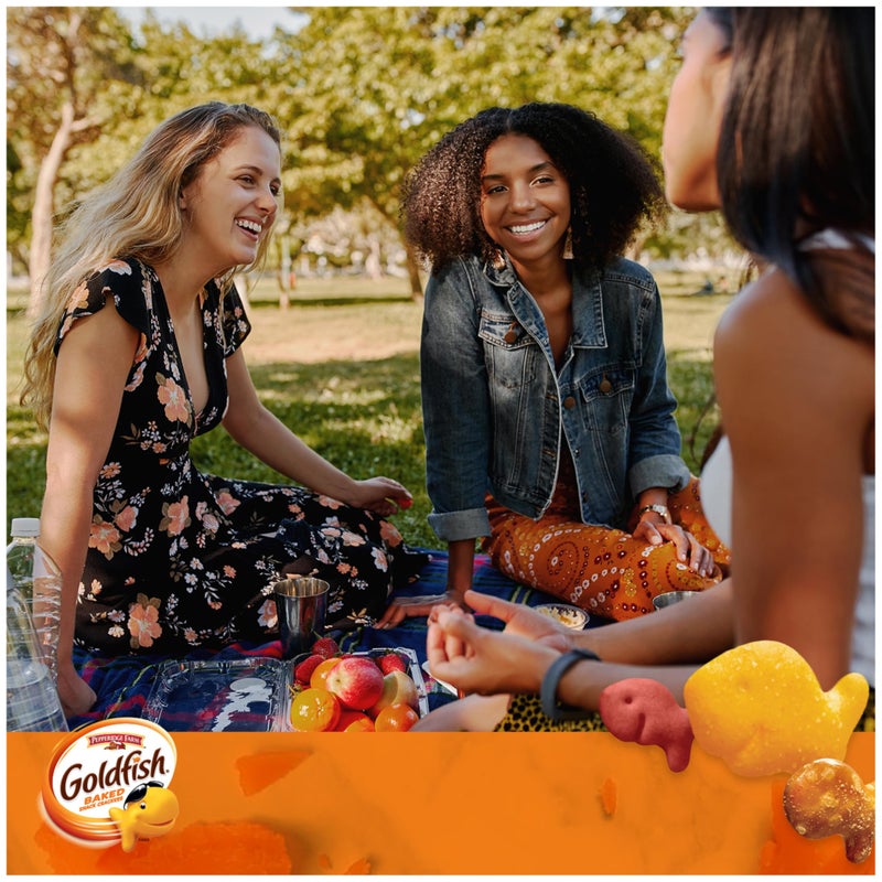 Goldfish عبوة متنوعة من بسكويت السمكة الذهبية بابتسامات كبيرة مع جبنة شيدر، ألوان، و بريتزل، عبوات وجبات خفيفة، 30 قطعة - Image 5
