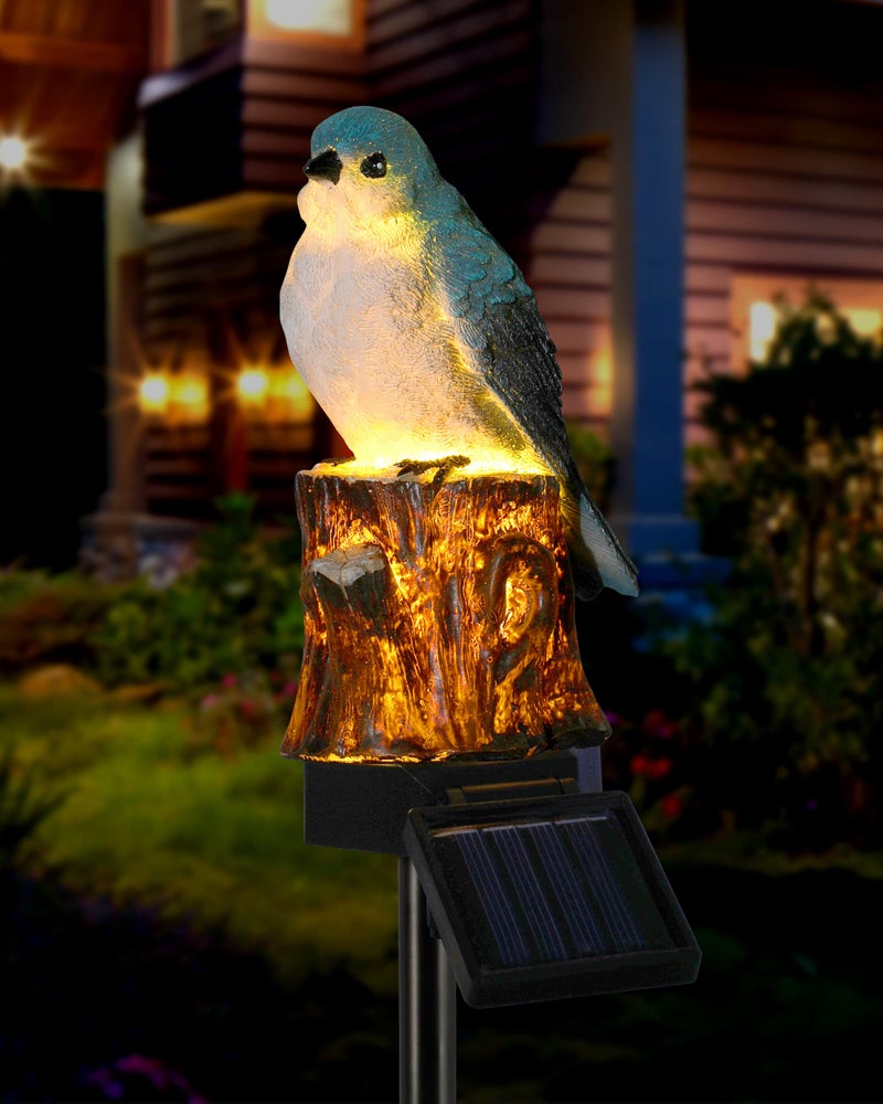 iStatue Bird Solar Decorative Garden Stake Lighting Waterproof Cute Animal Outdoor Figurine Lights Ornament Statue Decor for Pathway Patio Lawn Housewarming Gifts Bird - Image 2