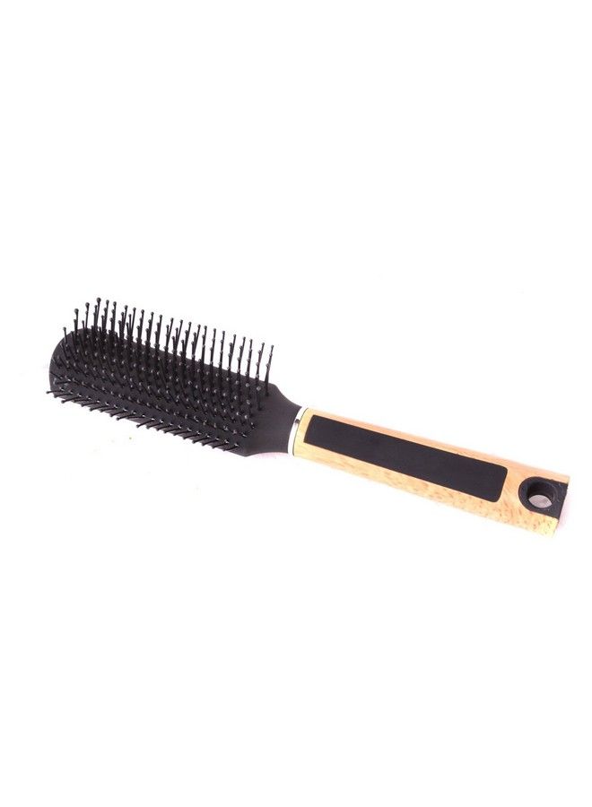 FOK Paddle Hair Brush With Wooden Handle - Image 2
