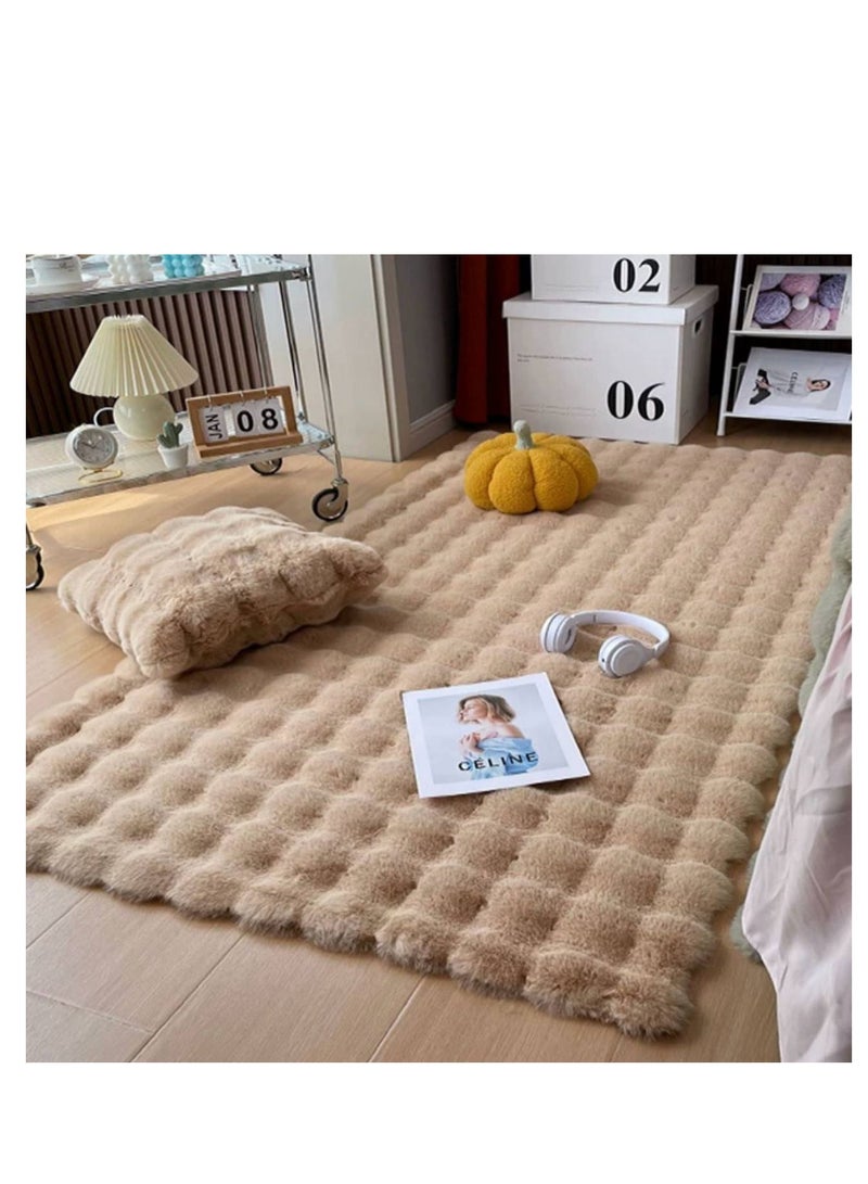 Luxury Bobble Velvet Floor Rug – 180×60cm Soft Plush Bedside Carpet for Bedroom, Living Room, or Dorm – Non-Slip, soft & Stylish