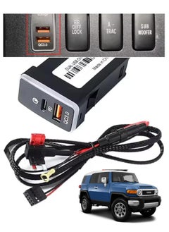 ماركة غير محددة محول شحن سريع USB مع Type-C وType-A PD QC3.0 لسيارة Toyota FJ Cruiser 2008-2024  - Image 1