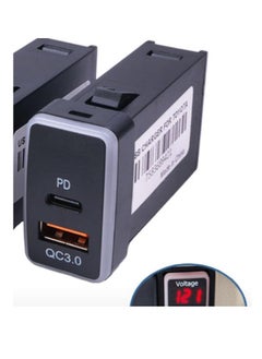 ماركة غير محددة محول شحن سريع USB مع Type-C وType-A PD QC3.0 لسيارة Toyota FJ Cruiser 2008-2024  - Image 2
