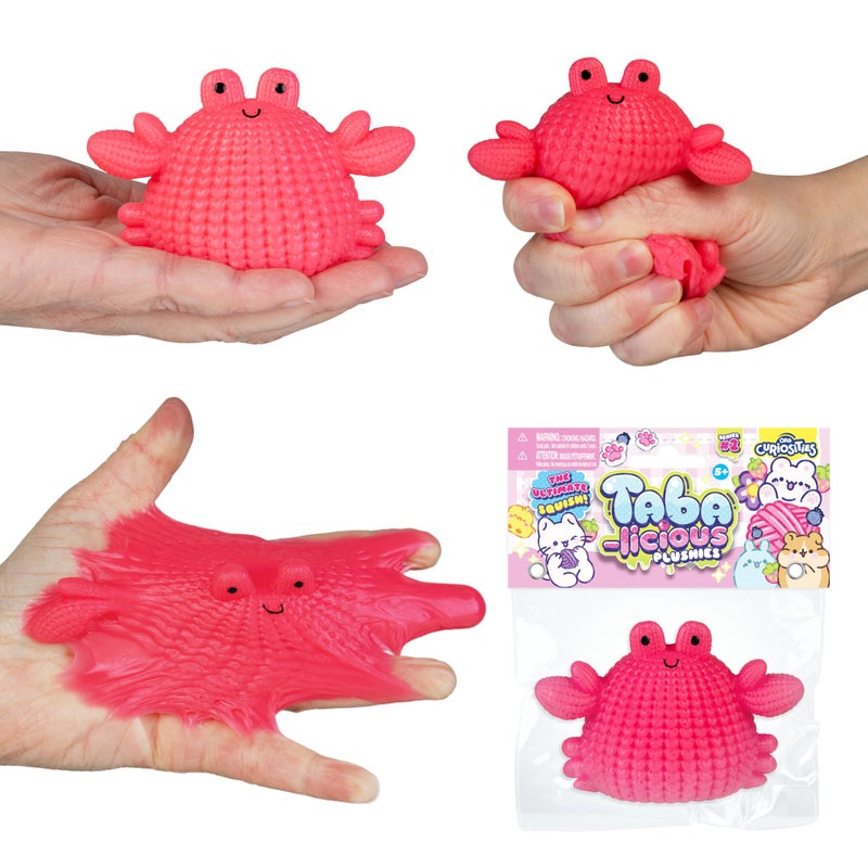 The Orb Factory ORB Tabalicious Plushies TABA Squishy Crab Plushy Toy Crochet Style TABA Animal Plushies Soft Sticky TabaLicious Squishies Fun Stress Relief Kawaii Sensory and Fidget Toys Kids and Adults - Image 3