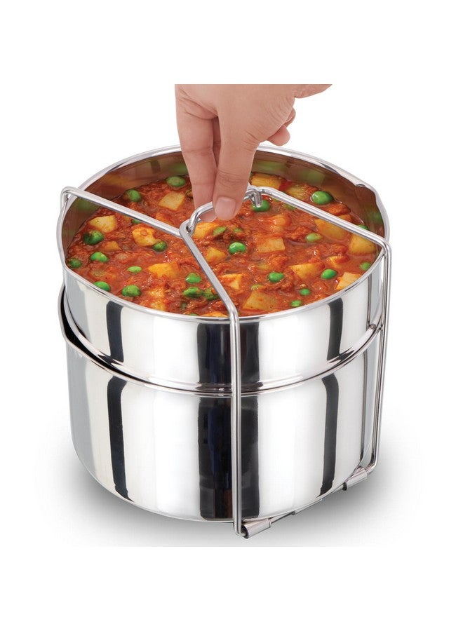 Hawkins Two-Dish Stainless Steel Set, Cooker Separator, Pressure Cooker Pots, Silver (Sds3), 1.275 Liters - Image 1