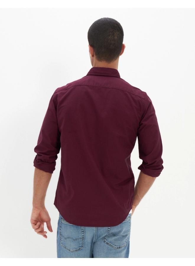 American Eagle قميص أكسفورد مرن بقصة ضيقة من AE - Image 4