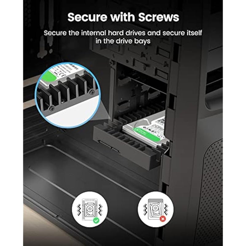 اوريكو محول القرص الصلب 2.5 الى 3.5 هارد ديسك SSD صينية حامل حامل ل 7/9.5/12.5 ملم 2.5 انش HDD/SSD مع واجهة ساتا III - Image 5