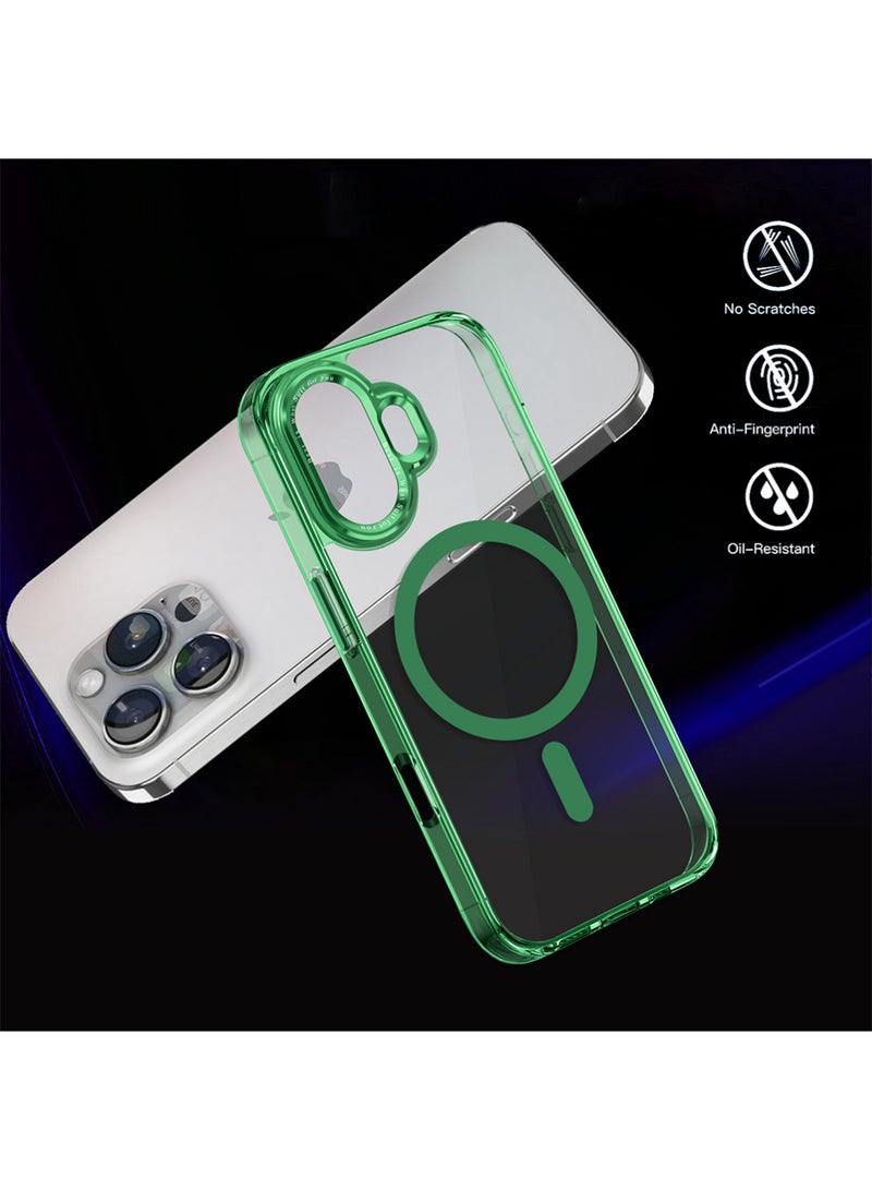 X-level Magnetic Case for iPhone 17 6.3-Inch Compatible with MagSafe, Shockproof Phone Bumper Cover, Anti-Scratch Clear Green Back (Clear Green) - Image 5